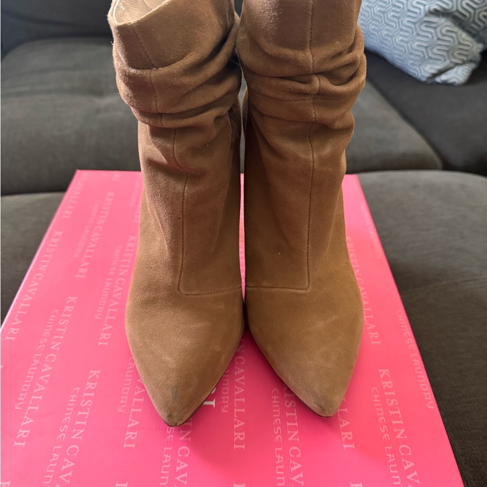 Chinese Laundry Tan Heeled Boots